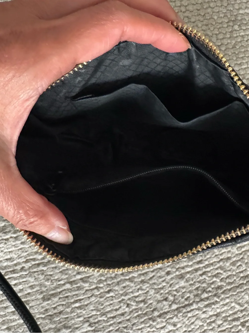 Genuine Leather Crescent Crossbody Bag